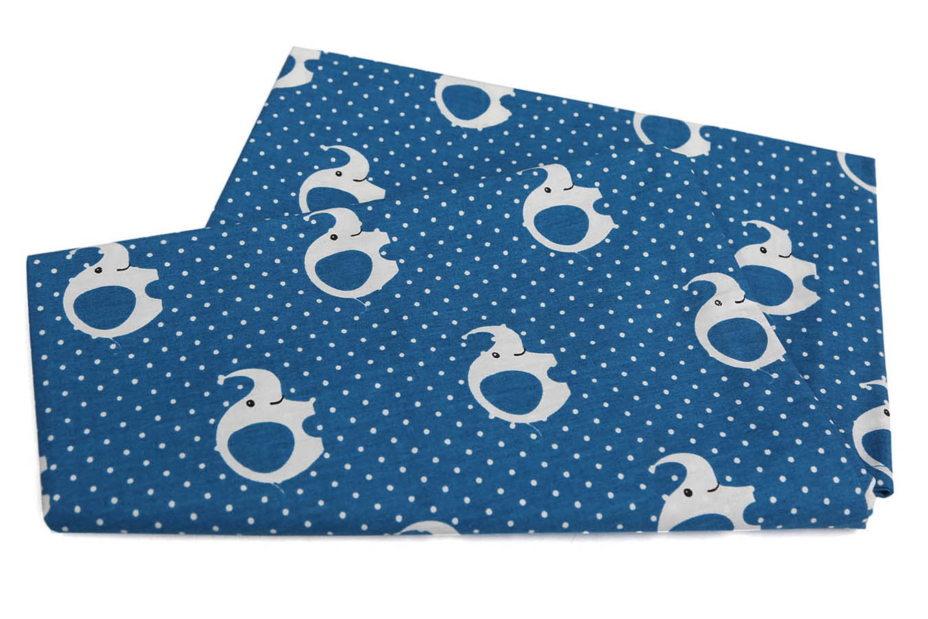 ملحفه روانداز نوزادی فیل ملحفه سرمه ای... ملحفه روانداز نوزادی بروجرد طرح فیل رنگ سرمه ای - Image 1