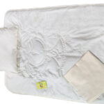 ست لحاف کودک و نوزادی سه تکه بروجرد طرح آنجل گلدوزی رنگ شیری