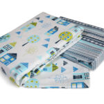 کاور تمام ست یک نفره سه تکه 90 طرح آشیان رنگ آبی