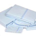 کاور تمام ست یک نفره پنج تکه 90 طرح اطلس رنگ آبی