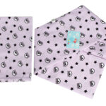 ملحفه نیم ست نوزادی دو تکه بروجرد طرح استلا رنگ صورتی