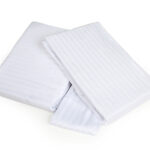 کاور تمام ست یک نفره سه تکه 90 بروجرد طرح سيلور هتلي رنگ سفيد