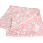 ملحفه روانداز نوزادی بروجرد طرح انیمالز 1 رنگ صورتی