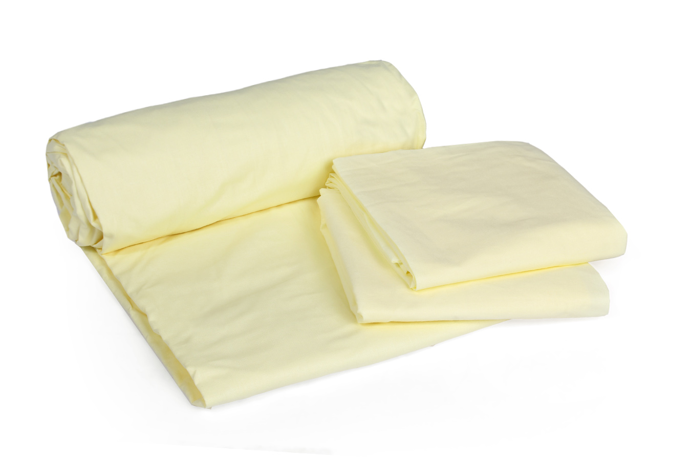 ملحفه نيم ست دو نفره 160-3 تكه ساده لیمویی ملحفه نیم ست دو نفره سه تکه عرض 180 بروجرد ساده رنگ لیمویی 111611 - Image 1