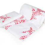 ملحفه نیم ست دو نفره سه تکه عرض 180 بروجرد طرح موناکو 1 رنگ قرمز