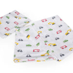 ملحفه نیم ست نوزادی دو تکه بروجرد طرح گانتر رنگ سبز