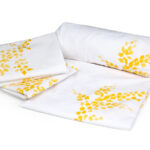 ملحفه نیم ست دو نفره سه تکه عرض 160 بروجرد طرح موناكو 1 رنگ نارنجی