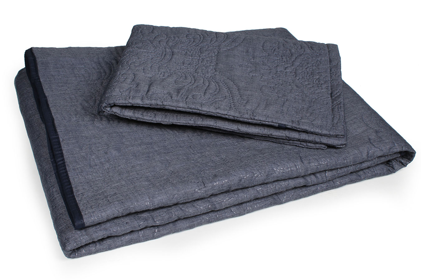 روتختي چهار فصل يك نفره 90-2 تكه اولترا فلورانس ملحفه سرمه ای. روتختی چهار فصل یک نفره دو تکه بروجرد طرح اولترا فلورانس رنگ سرمه ای - Image 1