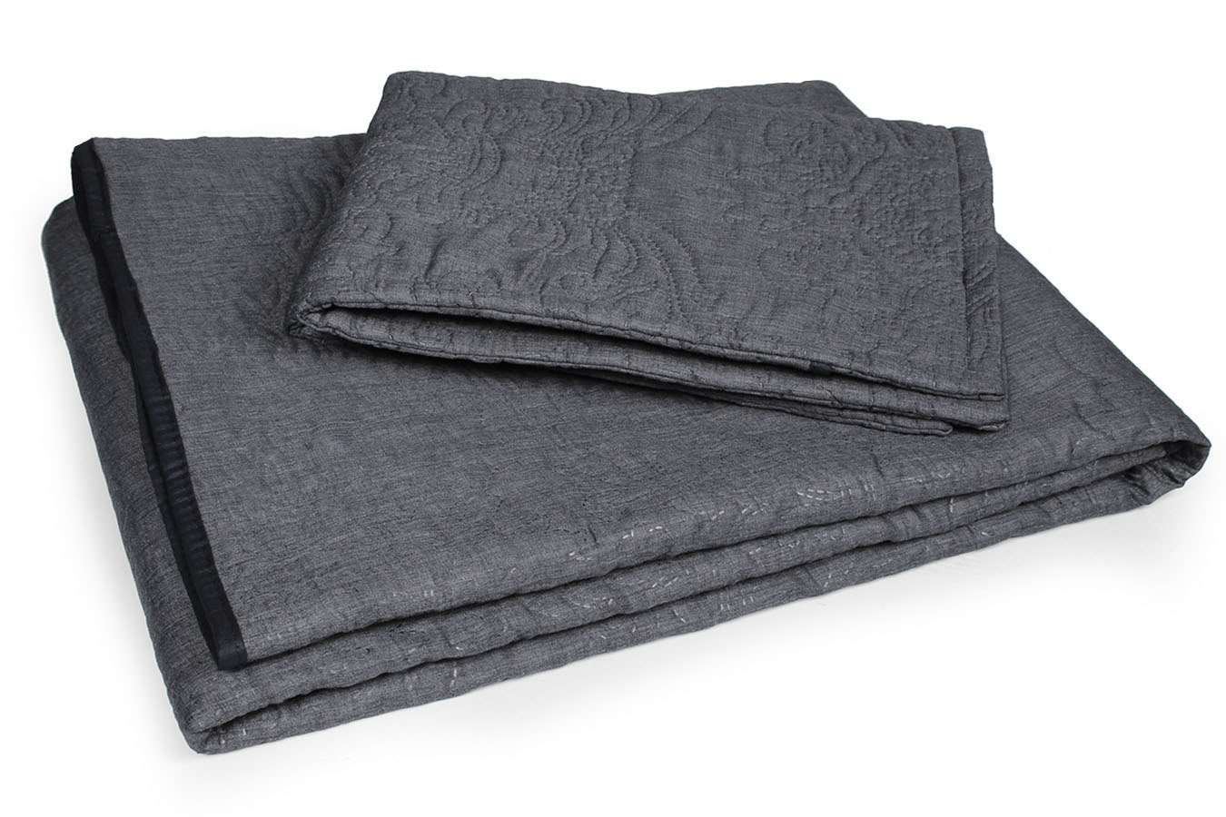 روتختي چهار فصل يك نفره 90-2 تكه اولترا فلورانس ملحفه طوسی تیره. روتختی چهار فصل یک نفره دو تکه بروجرد طرح اولترا فلورانس رنگ طوسی تيره - Image 1