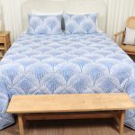 ست لحاف بزرگسال دو نفره سه تکه 180 بروجرد طرح آستان رنگ سرمه ای