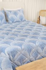 ست لحاف بزرگسال دو نفره سه تکه 180 بروجرد طرح آستان رنگ سرمه ای - Image 4