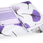 کاور تمام ست یک نفره سه تکه 90 بروجرد طرح بیلوبا رنگ بنفش