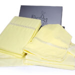 کاور تمام ست یک نفره پنج تکه 90 بروجرد طرح اطلس رنگ لیمویی