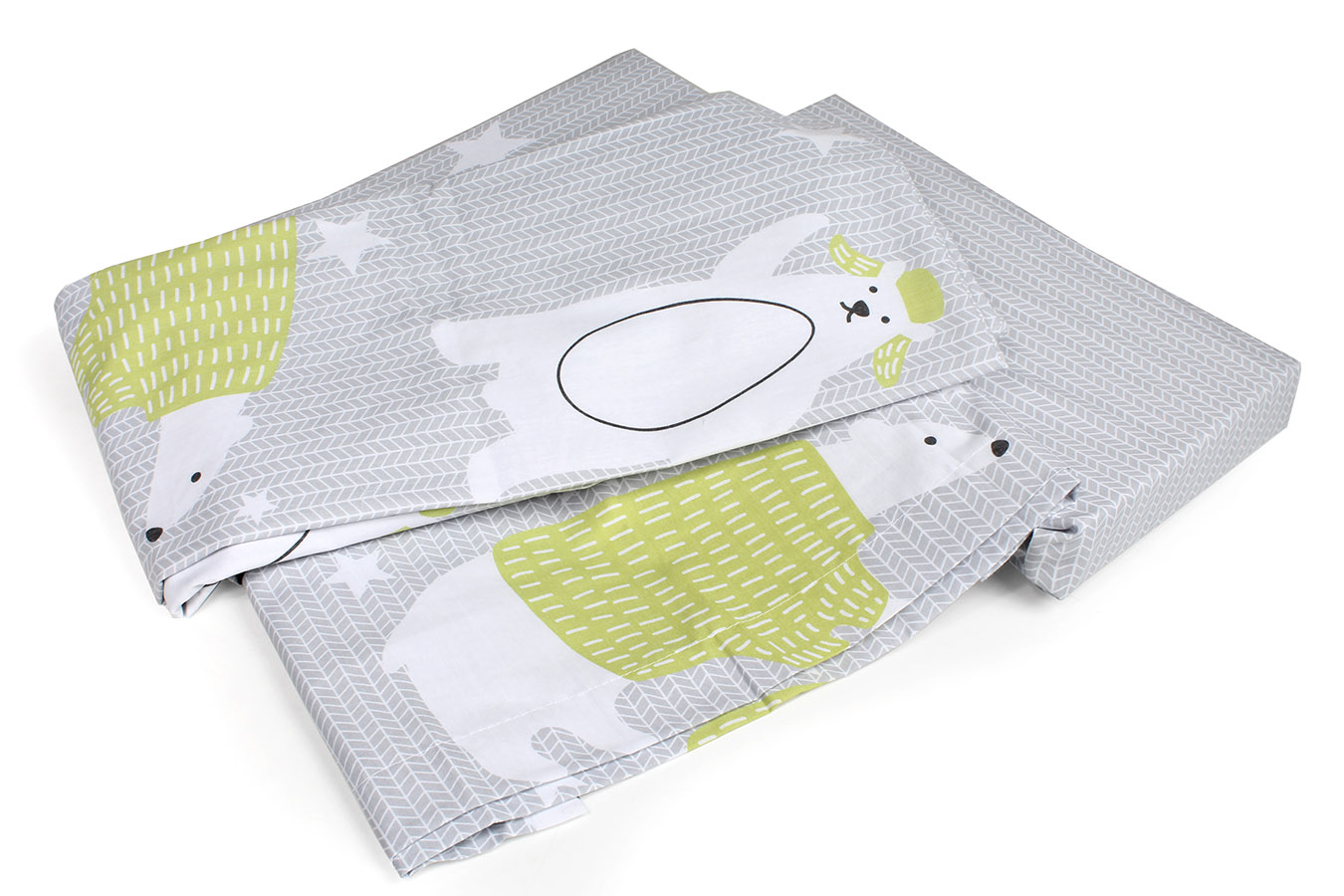 كاور تمام ست یک نفره 90-3 تكه آویر1 ملحفه سبز کاور تمام ست یک نفره سه تکه عرض 90 بروجرد طرح آوير 1 رنگ سبز - Image 1