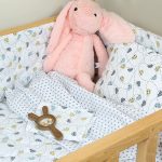 ست لحاف کودک و نوزادی هفت تکه بروجرد طرح رايلين رنگ زرد