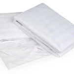 کاور تمام ست یک نفره سه تکه 90 بروجرد طرح سيلور هتلي رنگ سفید