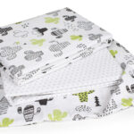 کاور تمام ست یک نفره سه تکه 90 بروجرد طرح كاكتوس رنگ سبز