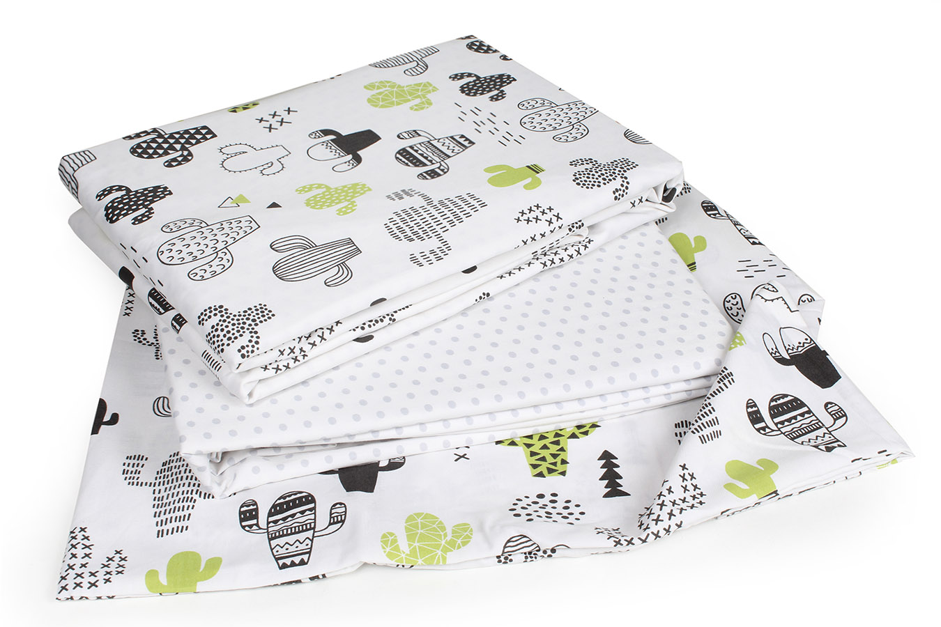 كاور تمام ست یک نفره 90-3 تكه کاکتوس ملحفه سبز کاور تمام ست یک نفره سه تکه 90 بروجرد طرح كاكتوس رنگ سبز - Image 1