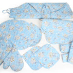 ست آشپزخانه 12 تکه بروجرد طرح ماری رنگ آبی