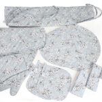 ست آشپزخانه 12 تکه بروجرد طرح ماری رنگ طوسی