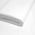 پارچه لباسی پلی استر ویسکوز عرض 150 بروجرد ساده رنگ سفيد کد W84801