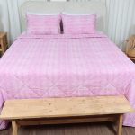 ست لحاف بزرگسال پنبه دوز دو نفره سه تکه 180 بروجرد طرح رج رنگ 03