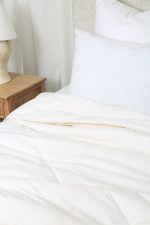 لحاف تک بزرگسال دو نفره 160 بروجرد ساده رنگ شیری کد 0170 - Image 3