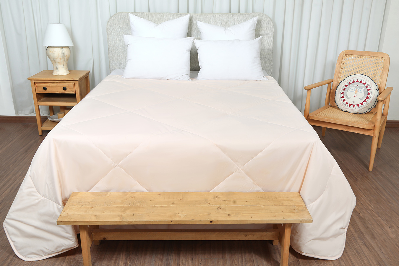 لحاف تک دو نفره گلبهی (1) لحاف تک بزرگسال دو نفره 180 بروجرد ساده رنگ گلبهی کد 00402 - Image 1