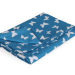 ملحفه روانداز نوزادی بروجرد طرح پروانه رنگ آبی