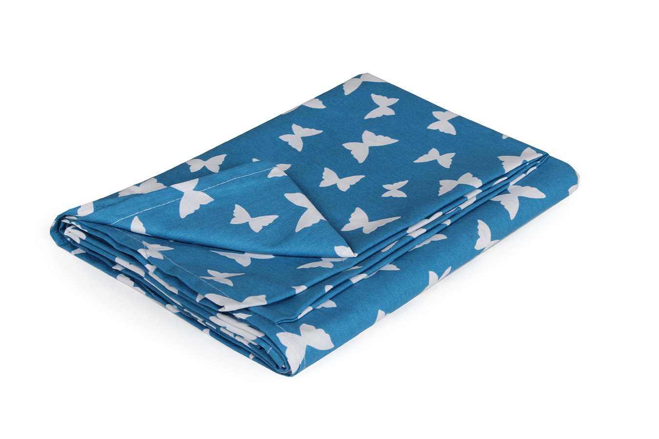 ملحفه روانداز نوزادی پروانه ملحفه آبی ملحفه روانداز نوزادی بروجرد طرح پروانه رنگ آبی - Image 1