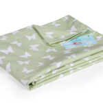 ملحفه روانداز نوزادی بروجرد طرح پروانه رنگ سبز