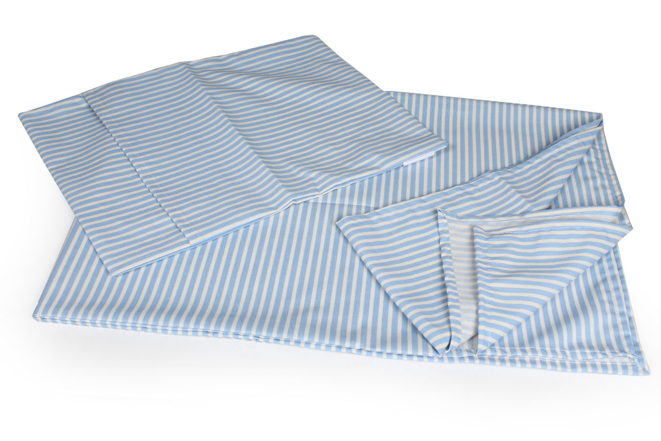 ملحفه نيم ست نوزادي-2 تكه مدادرنگی ملحفه آبی ملحفه نیم ست نوزادی دو تکه بروجرد طرح مدادرنگی رنگ آبی - Image 1