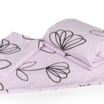 ملحفه نیم ست دو نفره سه تکه عرض 180 بروجرد طرح دایانه 1 رنگ یاسی