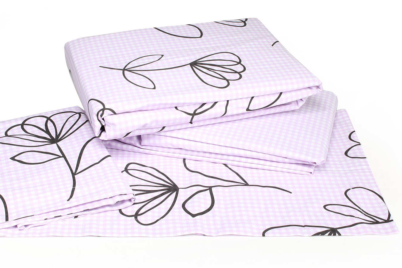 کاور تمام ست دو نفره 180-4 تکه دایانه1 ملحفه یاسی کاور تمام ست دو نفره چهار تکه 180 بروجرد طرح دایانه 1 رنگ یاسی - Image 1