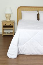 لحاف تک بزرگسال دو نفره 180 بروجرد طرح مات وایت سلنا رنگ 02 سفید - Image 7