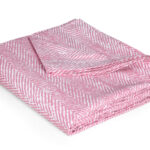 ملحفه رو انداز دو نفره بروجرد طرح رج رنگ صورتی