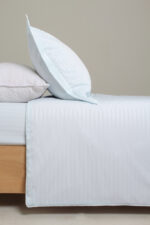 کاور تمام ست یک نفره سه تکه 90 بروجرد طرح سیلور هتلی رنگ آبی روشن - Image 3