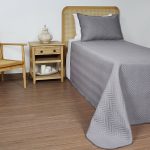 ست روتختی یک نفره دو تکه بروجرد طرح اولتراآدا رنگ طوسی روشن