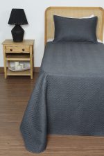 ست روتختی یک نفره دو تکه بروجرد طرح اولتراآدا رنگ طوسی تیره کد 0100 - Image 6