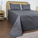 ست روتختی اولترالیانا دو نفره سه تکه بروجرد رنگ طوسی تیره