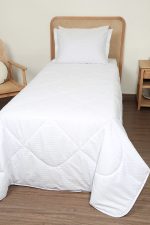 ست لحاف بزرگسال یک نفره سه تکه 90 بروجرد طرح هتلی رنگ سفید - Image 2