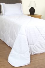 ست لحاف بزرگسال یک نفره سه تکه 90 بروجرد طرح هتلی باند پهن رنگ سفید - Image 6