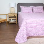 ست لحاف بزرگسال پنبه دوز دو نفره سه تکه 180 بروجرد طرح پولاد رنگ 01