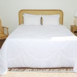 لحاف تک بزرگسال دو نفره 180 بروجرد طرح مات وایت رنگ 01 سفید مارکیز