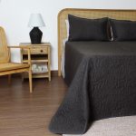 ست روتختی اولتراتروپیکال دو نفره سه تکه بروجرد رنگ طوسی تیره