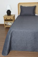 ست روتختی یک نفره دو تکه بروجرد طرح اولتراتروپیکال رنگ سرمه ای - Image 3