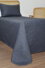 ست روتختی یک نفره دو تکه بروجرد طرح اولتراتروپیکال رنگ سرمه ای - Image 6