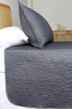 ست روتختی یک نفره دو تکه بروجرد طرح اولتراتروپیکال رنگ سرمه ای - Image 7