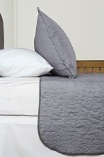 ست روتختی یک نفره دو تکه بروجرد طرح اولتراتروپیکال رنگ طوسی روشن - Image 8