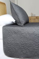 ست روتختی یک نفره دو تکه بروجرد طرح اولتراتروپیکال رنگ طوسی تیره - Image 10